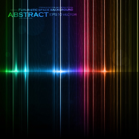 Technology template. Neon abstract, reflection lines vector backgrounds eps10のイラスト素材
