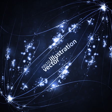 Abstract vector background, shiny space, futuristic wave illustration eps10のイラスト素材