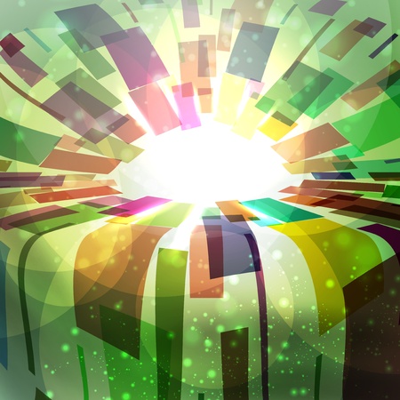  Abstract background, futuristic colorful strip, technology illustration の写真素材