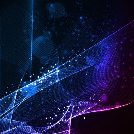 Abstract background, shiny space, futuristic wave illustrationの写真素材
