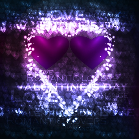 valentines hearts illustration, abstract background , futuristic heartの写真素材