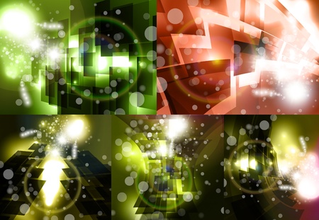 set for abstract background, stylish futuristic illustrationの写真素材