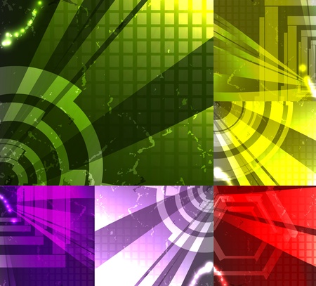 set for abstract background, technology futuristic illustration の写真素材