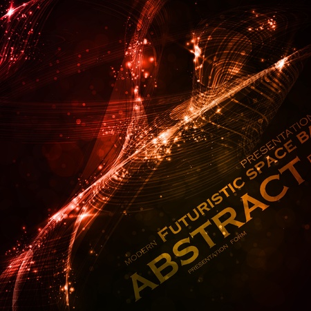 Abstract vector background, shiny space, futuristic wave illustration のイラスト素材