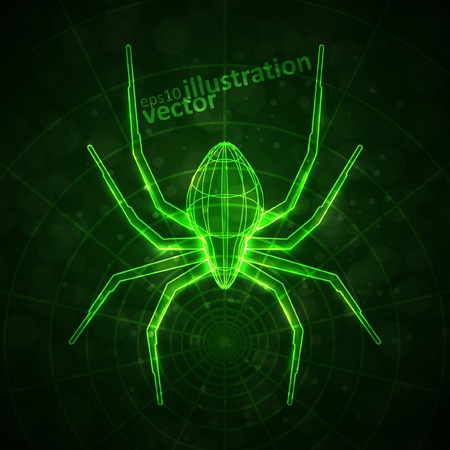 Abstract spider, technology energy vector illustration  のイラスト素材