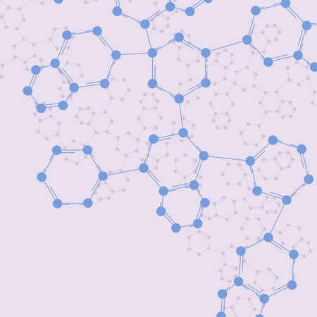 Retro dna, vintage molecule, cell illustrationの写真素材