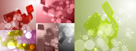 set for abstract background, stylish futuristic illustrationの写真素材