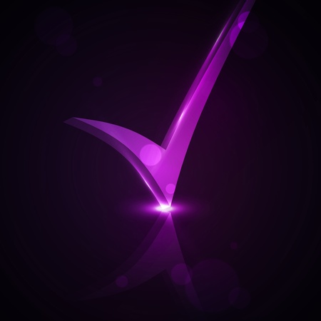 illustration of abstract checkmark on colorful backgroundの写真素材