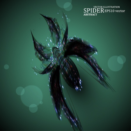 Abstract spider, futuristic colorful strip, stylish vector illustration eps10のイラスト素材