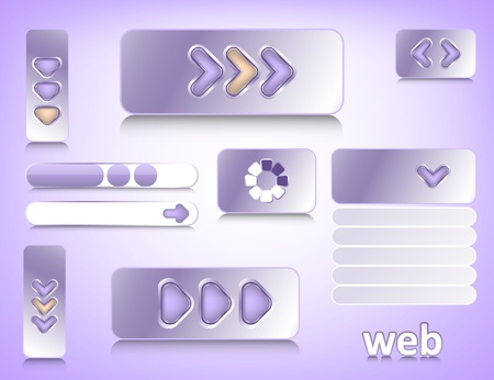 Web design elements, website buttons collection eps10のイラスト素材