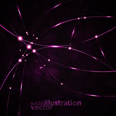 Abstract vector background, shiny space, futuristic wave illustration のイラスト素材