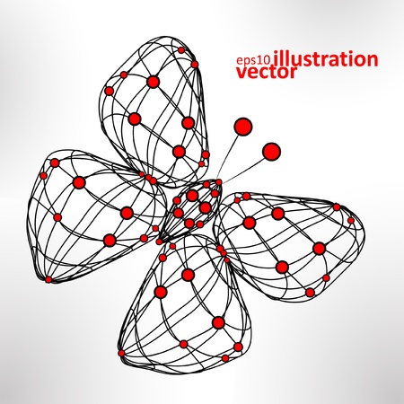 abstract butterfly, technology energy vector illustration eps10のイラスト素材