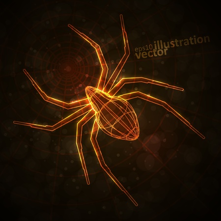 Abstract spider, technology energy vector illustration  のイラスト素材