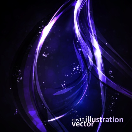 Abstract vector background, shiny space, futuristic wave illustration のイラスト素材