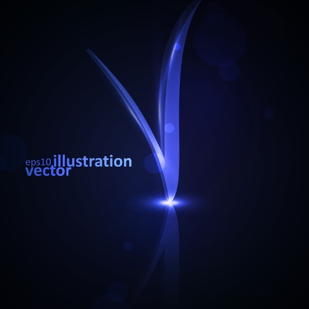 Illustration of abstract checkmark on colorful background のイラスト素材