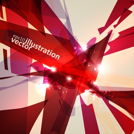 Abstract geometric lines, shiny space, modern background のイラスト素材