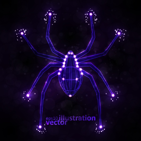  Abstract spider, technology energy illustrationのイラスト素材