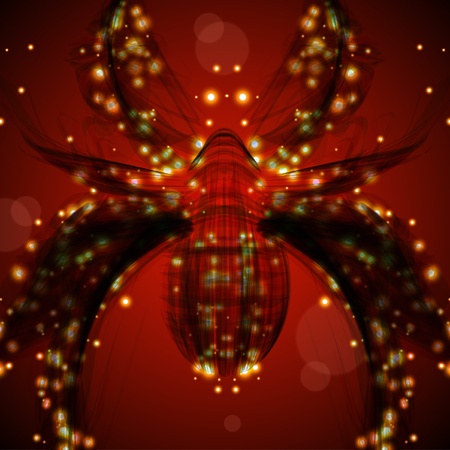 Abstract spider, futuristic colorful strip, stylish illustrationの写真素材