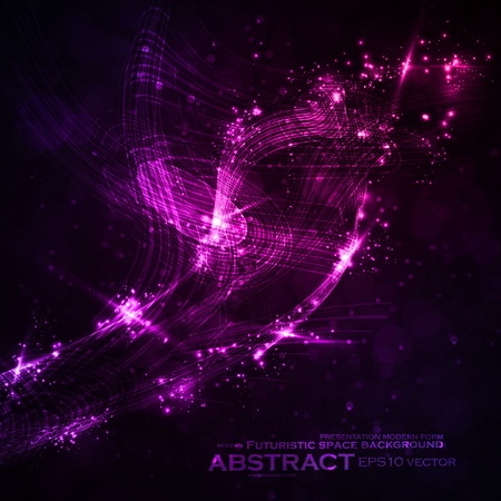 Abstract background, shiny space, futuristic wave illustrationのイラスト素材