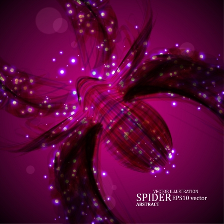 Abstract spider, futuristic colorful stripのイラスト素材
