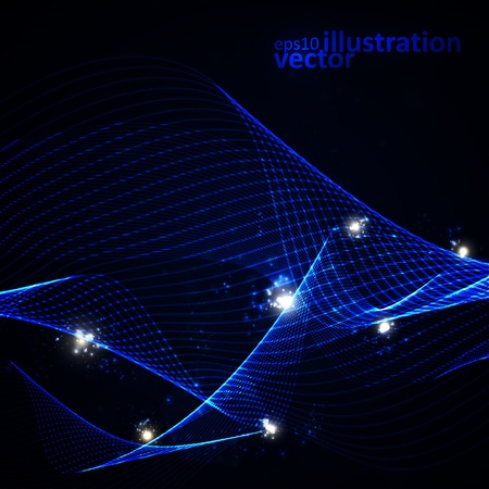 Abstract background, shiny space, futuristic wave のイラスト素材