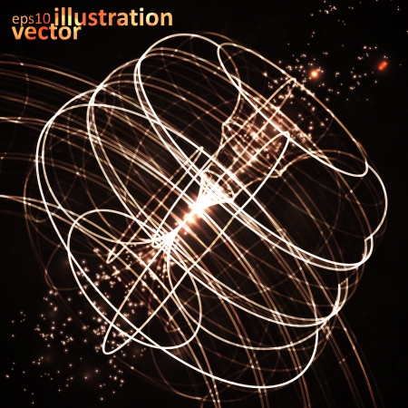 Abstract technology, technical drawing, shiny space backgroundのイラスト素材