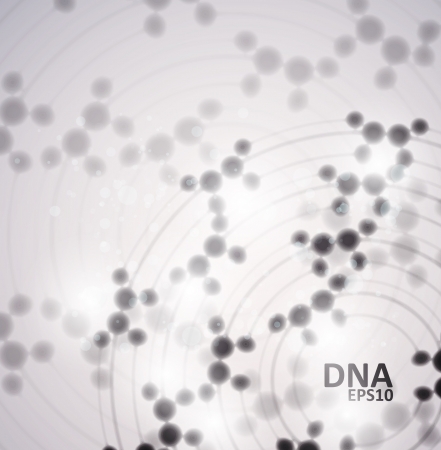 Futuristic dna, abstract molecule, cell illustrationのイラスト素材