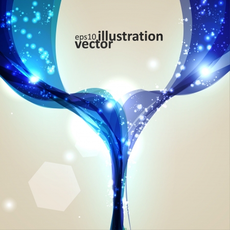 Abstract vector background, shiny space, futuristic wave illustration eps10のイラスト素材