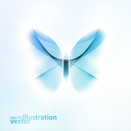 Abstract butterfly, futuristic vector illustration in light background eps10のイラスト素材