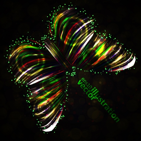 Shiny Butterfly abstract vector, futuristic colorful strip, stylish illustration eps10のイラスト素材