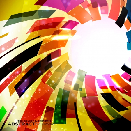 Abstract background, futuristic colorful strip, technology illustration のイラスト素材