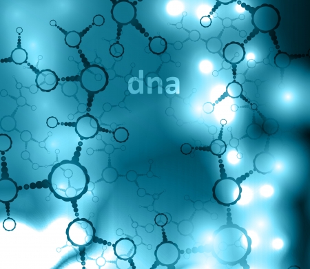 Futuristic dna, abstract molecule, cell illustration のイラスト素材