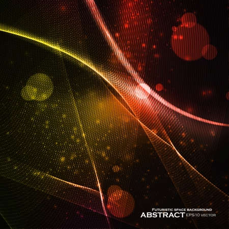 Abstract  background, shiny space, futuristic wave illustration のイラスト素材