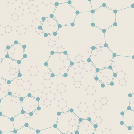 Retro dna, vintage molecule, cell illustrationの写真素材