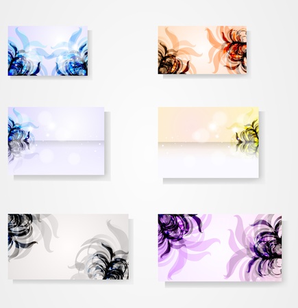 set for floral background, abstract stylish illustrationの写真素材