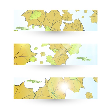 Autumn banner setのイラスト素材
