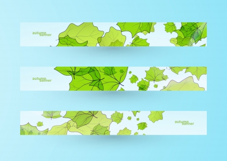 Autumn banner setのイラスト素材