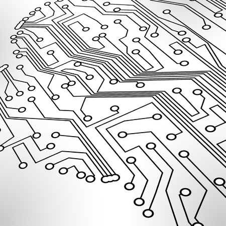 Circuit board background, technology illustration の写真素材