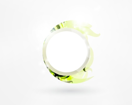 Creative dynamic element frame with abstract leaves, banner illustrationの写真素材