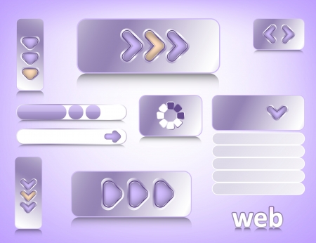Web design elements, website buttons collectionの写真素材