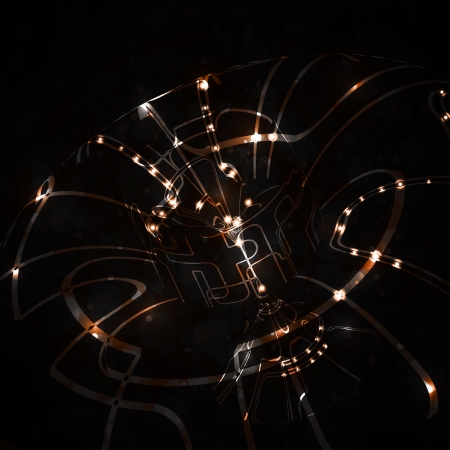 Abstract background, shiny space, technology illustrationの写真素材