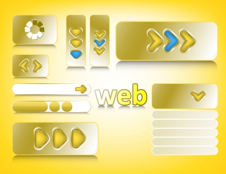 Web design elements, website buttons collectionの写真素材