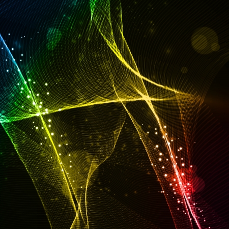 Abstract background, shiny space, futuristic wave illustrationの写真素材