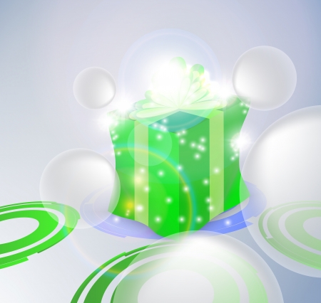 Happy Christmas holiday illustration, festive beautiful gift の写真素材