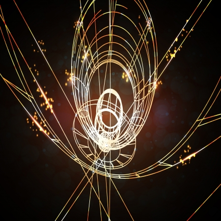 Abstract technology, technical drawing, shiny space backgroundの写真素材