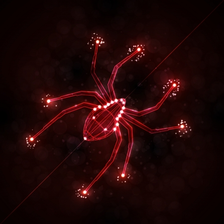 Abstract spider, technology energy illustrationの写真素材