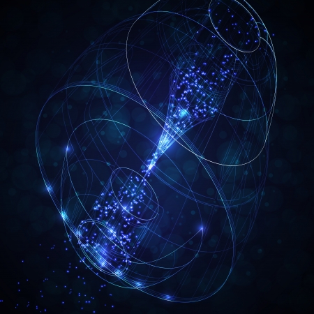 Abstract technical drawing, shiny space backgroundの写真素材