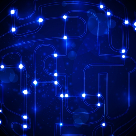 Abstract background, circuit board form of ball, technology illustrationの写真素材