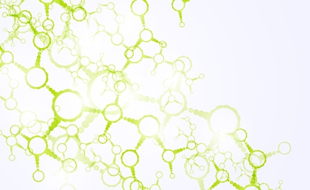 Futuristic dna, abstract molecule, cell illustrationの写真素材