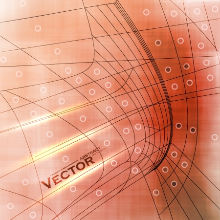 Abstract retro technology, vector technical background のイラスト素材